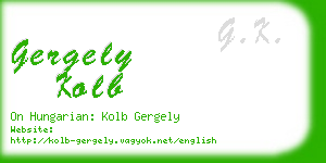 gergely kolb business card